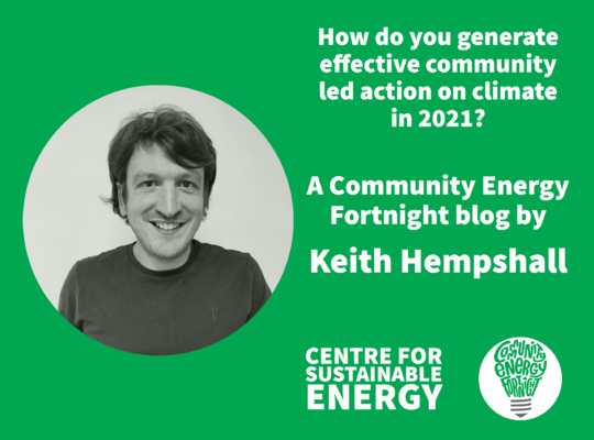 How do you generate effective community led action on climate in 2021? 