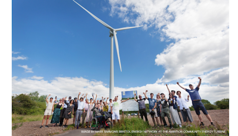 Dave Tudgey of Ambition Community Energy and their 4.2MW turbine.