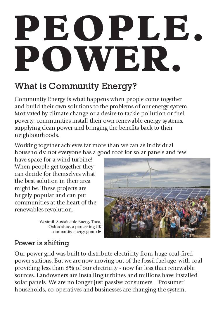 People Powered Poster by CEE member York Community Energy