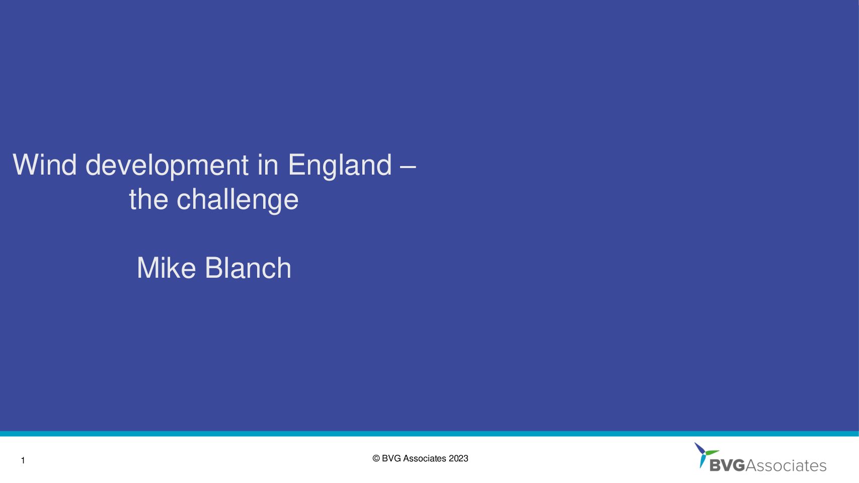 Wind Development in England – The Challenge (March 2023)