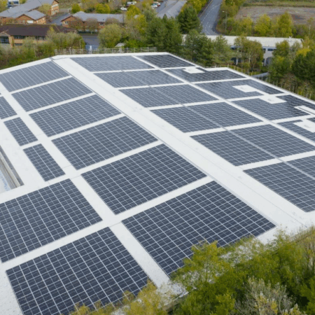 large rooftop solar installation