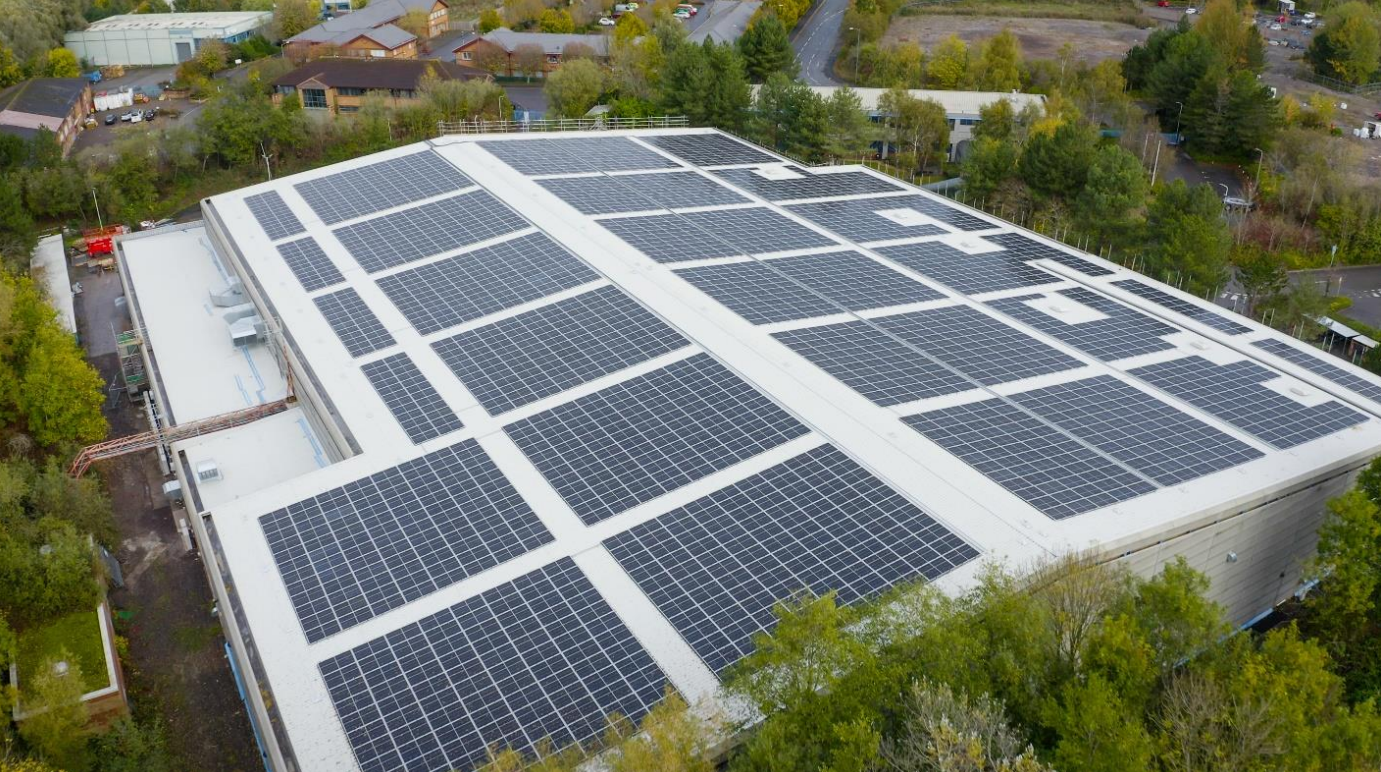 large rooftop solar installation