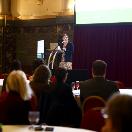 Kate Gilmartin gives the keynote speech at the 2025 Community Energy Awards