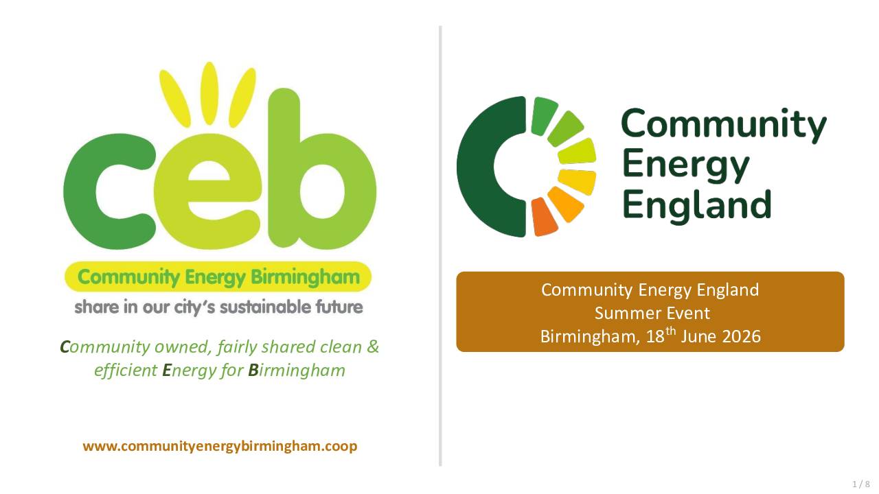 Beate Pesian, Community Energy Birmingham