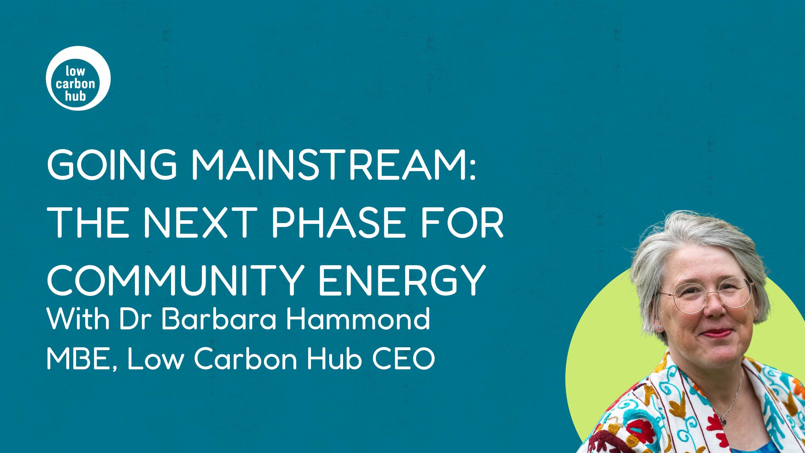Barbara Hammond, Low Carbon Hub