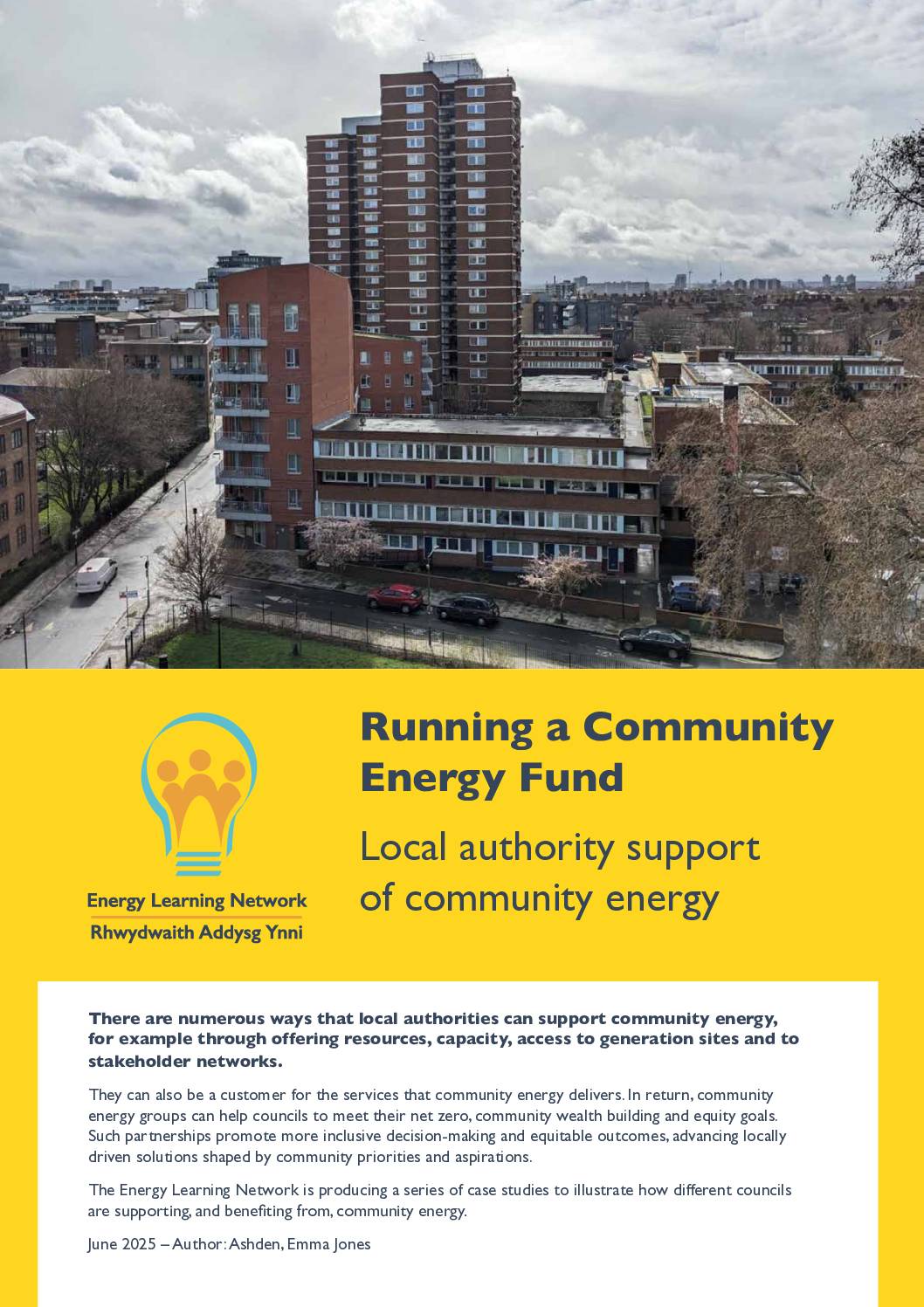 Running a Community Energy Fund: Local authority support of community energy