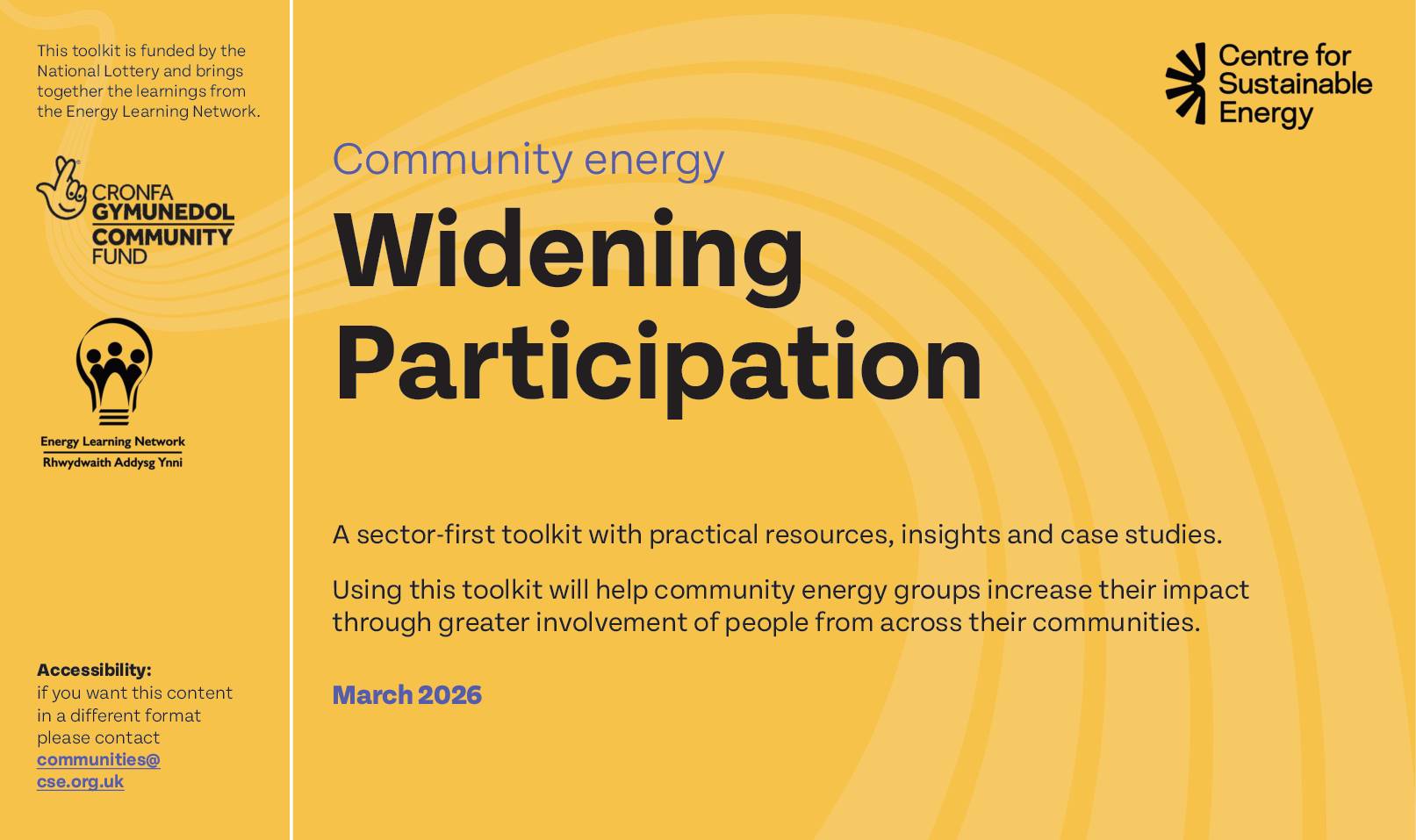 Community energy: Widening Participation